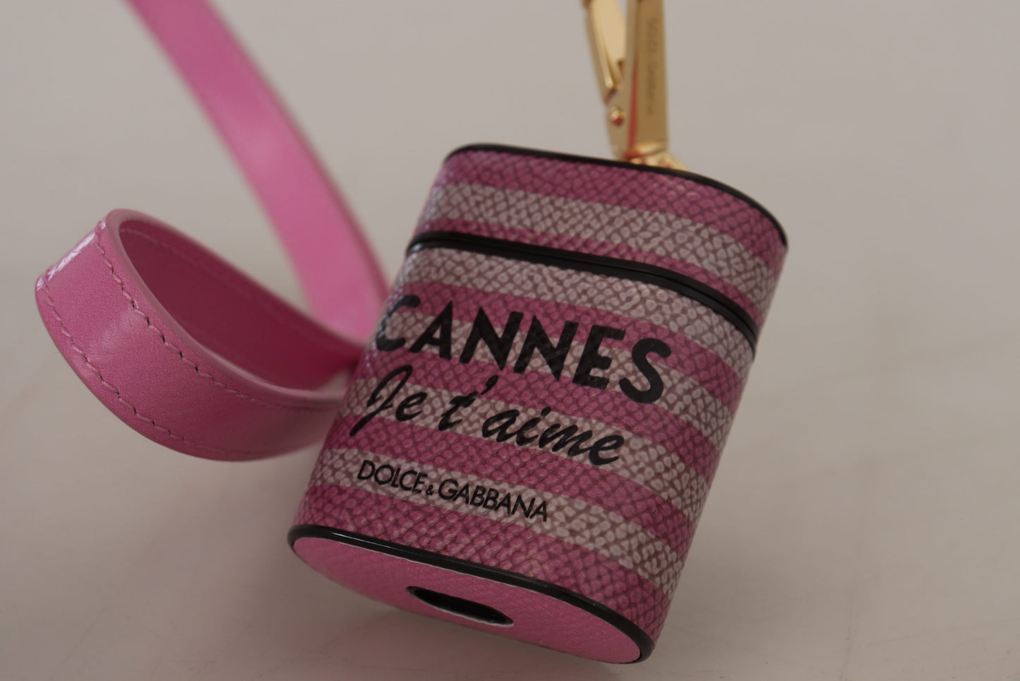 Dolce & Gabbana Chic Leather Airpods Case In Pink
