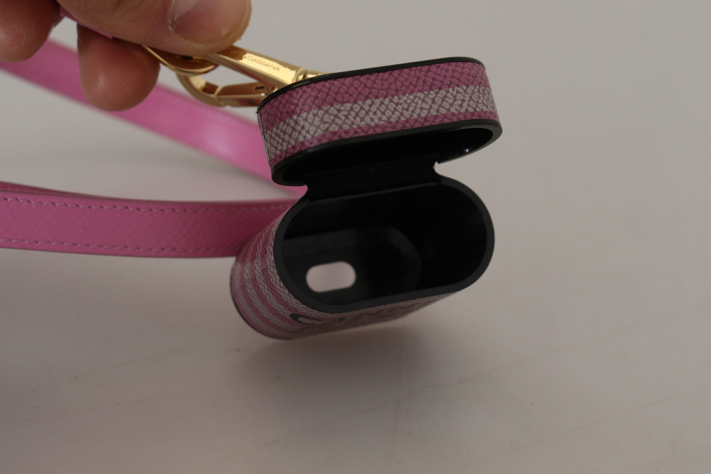 Dolce & Gabbana Chic Leather Airpods Case In Pink