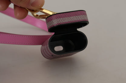 Dolce & Gabbana Chic Leather Airpods Case In Pink