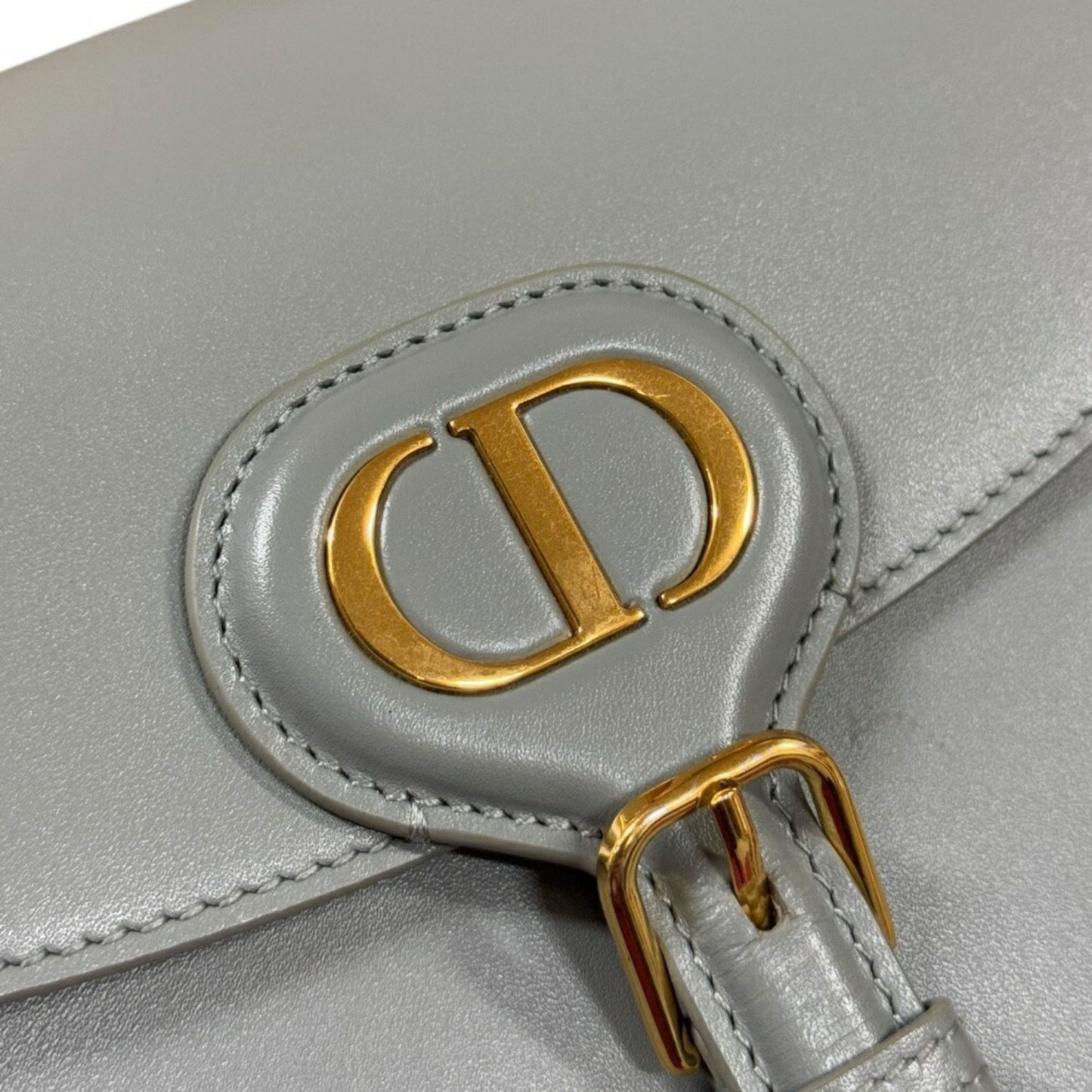 Dior Gray Leather Bobby Medium