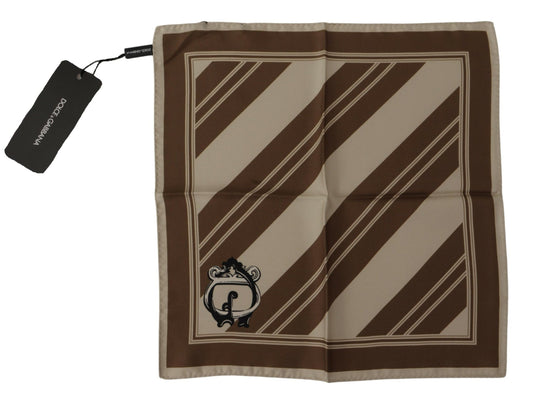 Dolce & Gabbana Elegant Striped Silk Men'S Scarf