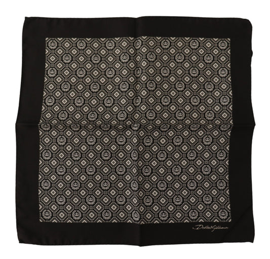 Dolce & Gabbana Elegant Black Silk Men'S Scarf Wrap