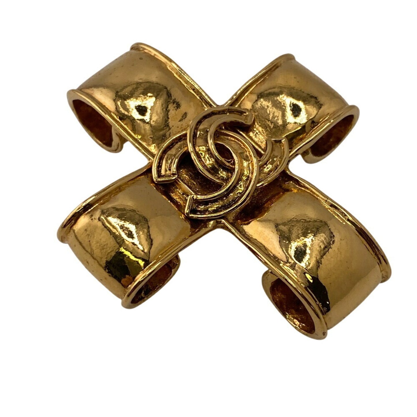 Chanel Gold Gold Plated Coco Mark