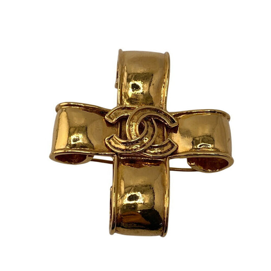 Chanel Gold Gold Plated Coco Mark