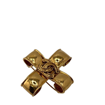 Chanel Gold Gold Plated Coco Mark