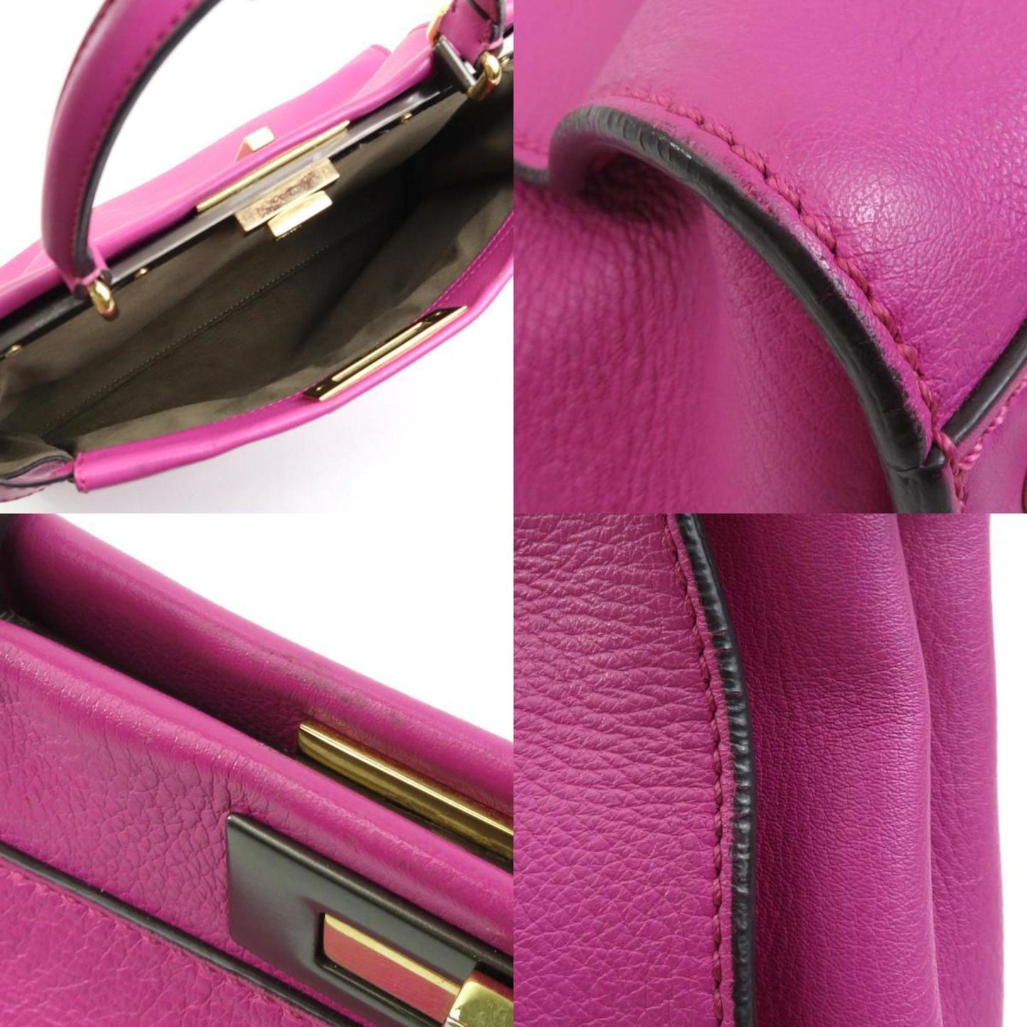 Fendi Pink Leather Peekaboo