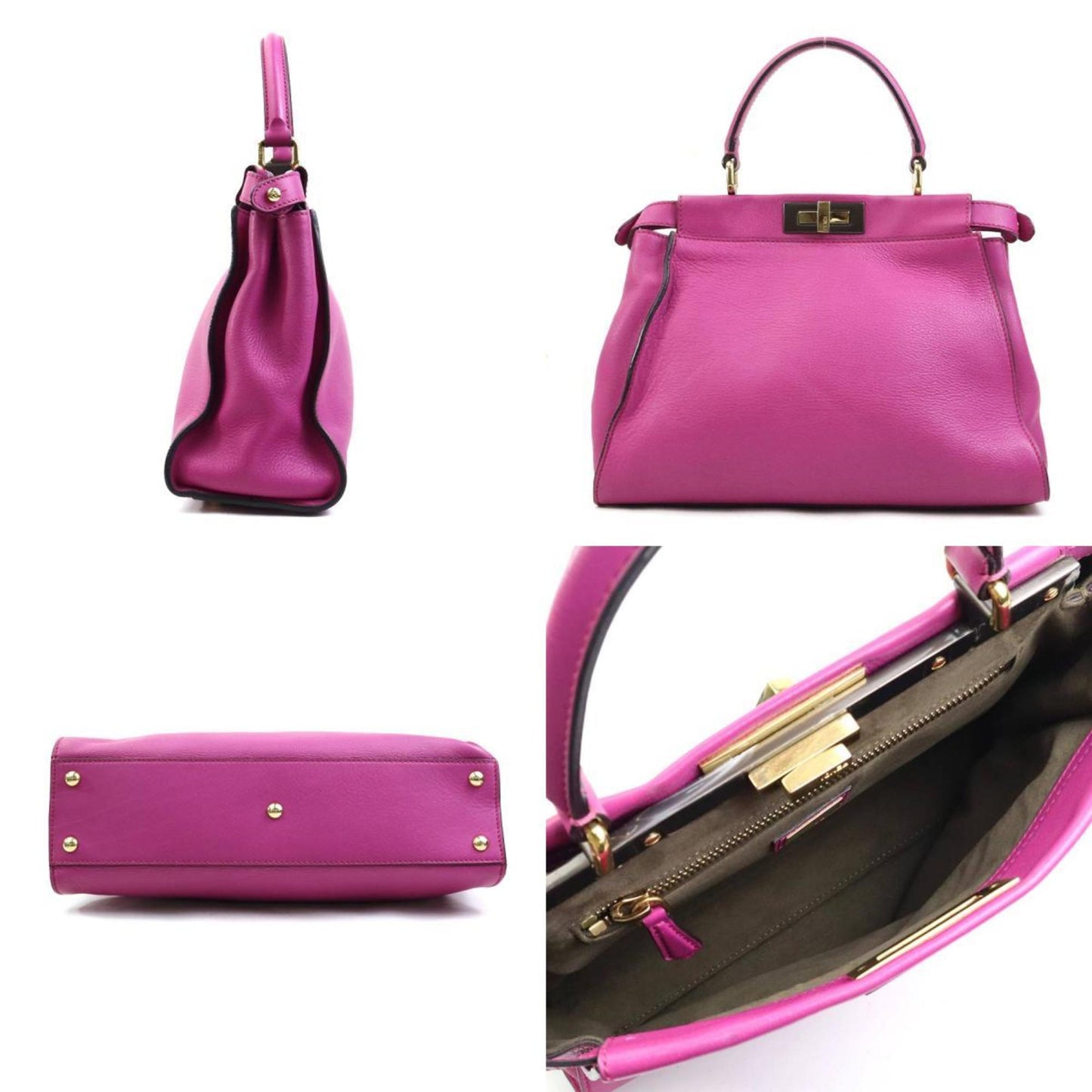 Fendi Pink Leather Peekaboo