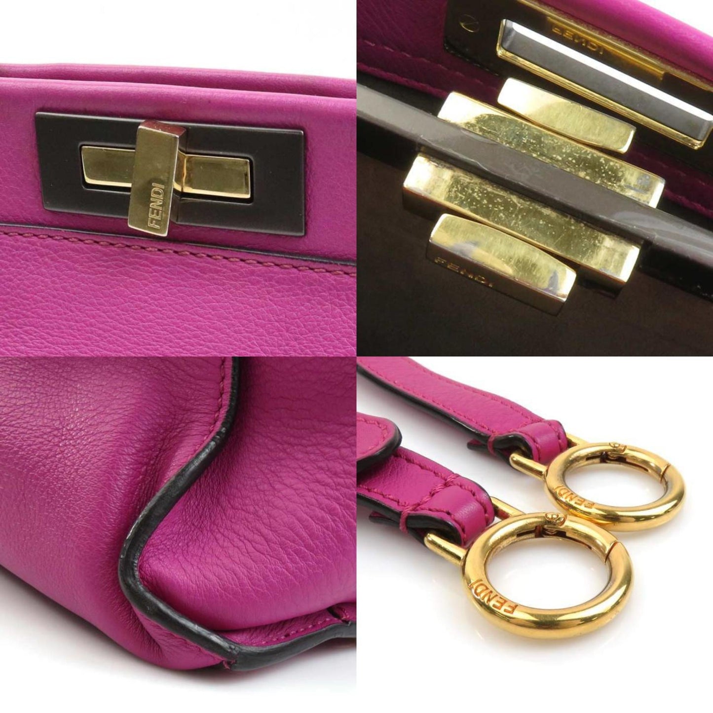 Fendi Pink Leather Peekaboo