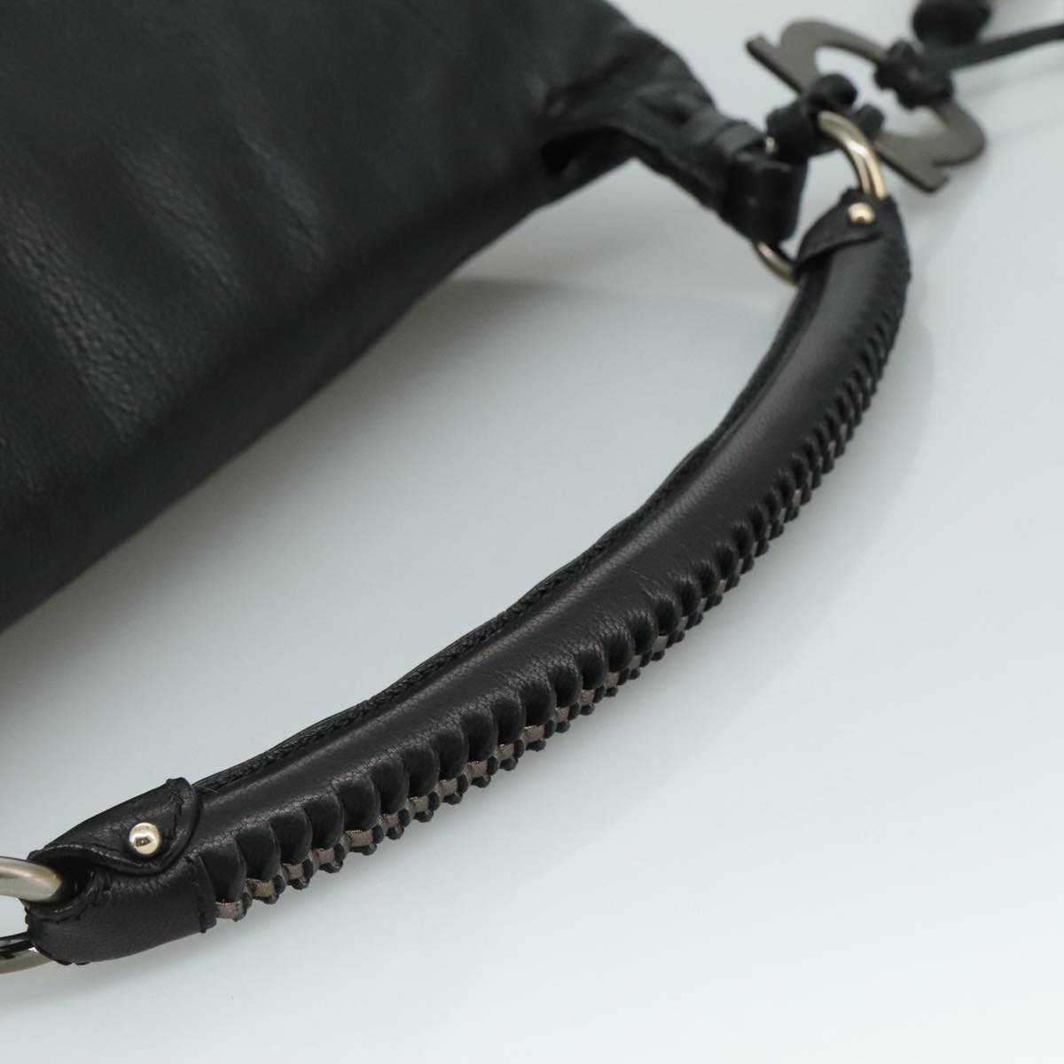 Salvatore Ferragamo Black Leather Handbag