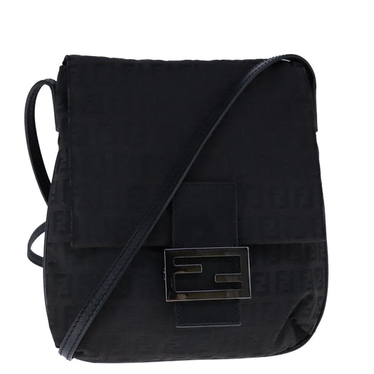 Fendi Black Canvas Mamma Baguette