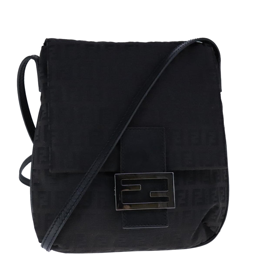 Fendi Black Canvas Mamma Baguette