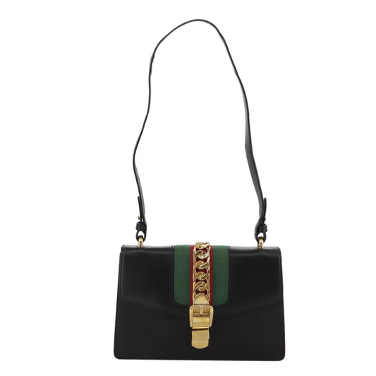 Gucci Black Leather Sylvie