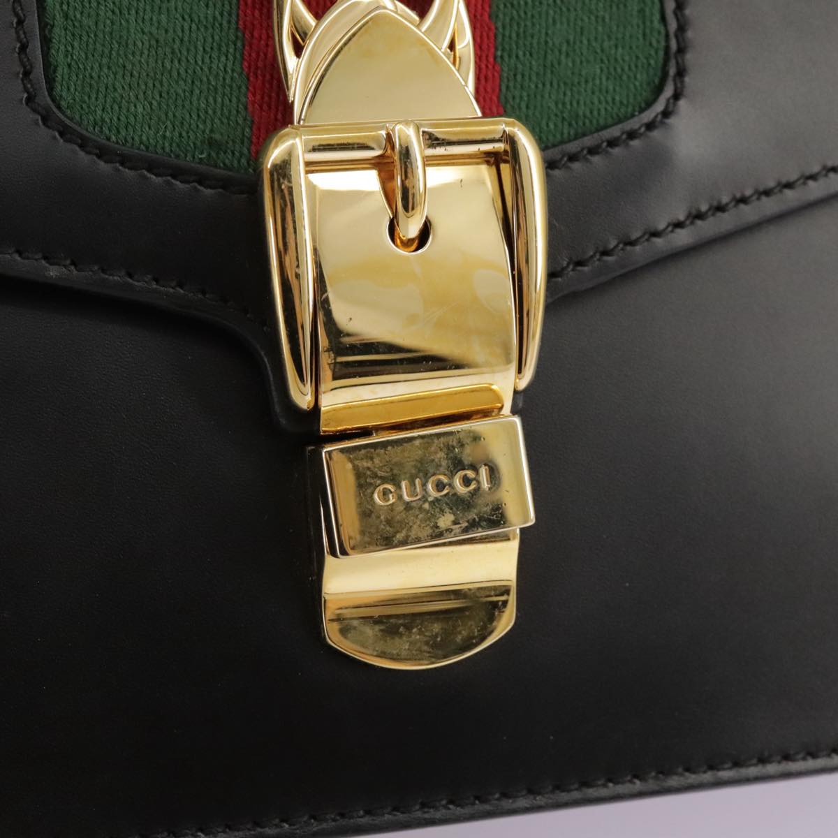 Gucci Black Leather Sylvie
