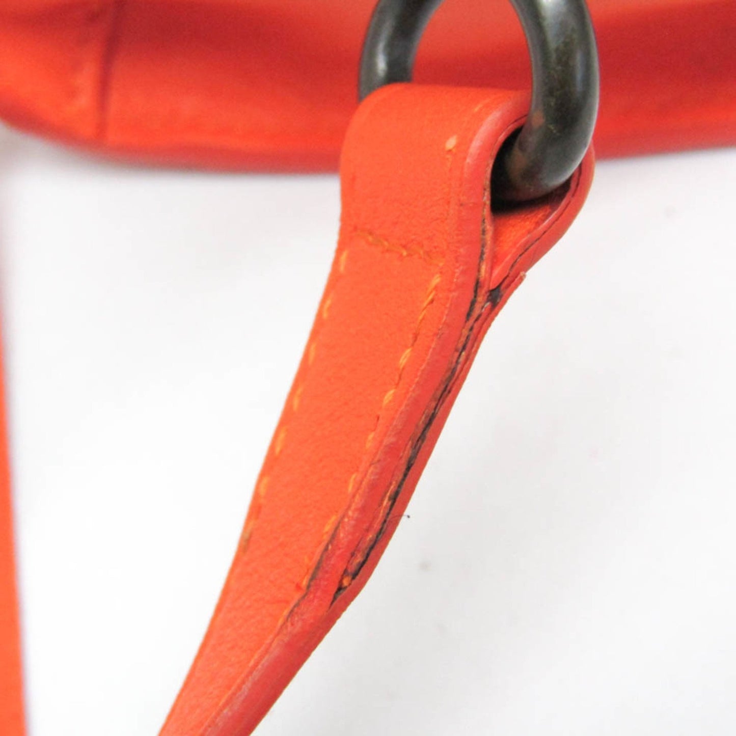 Balenciaga Orange Leather Blackout City