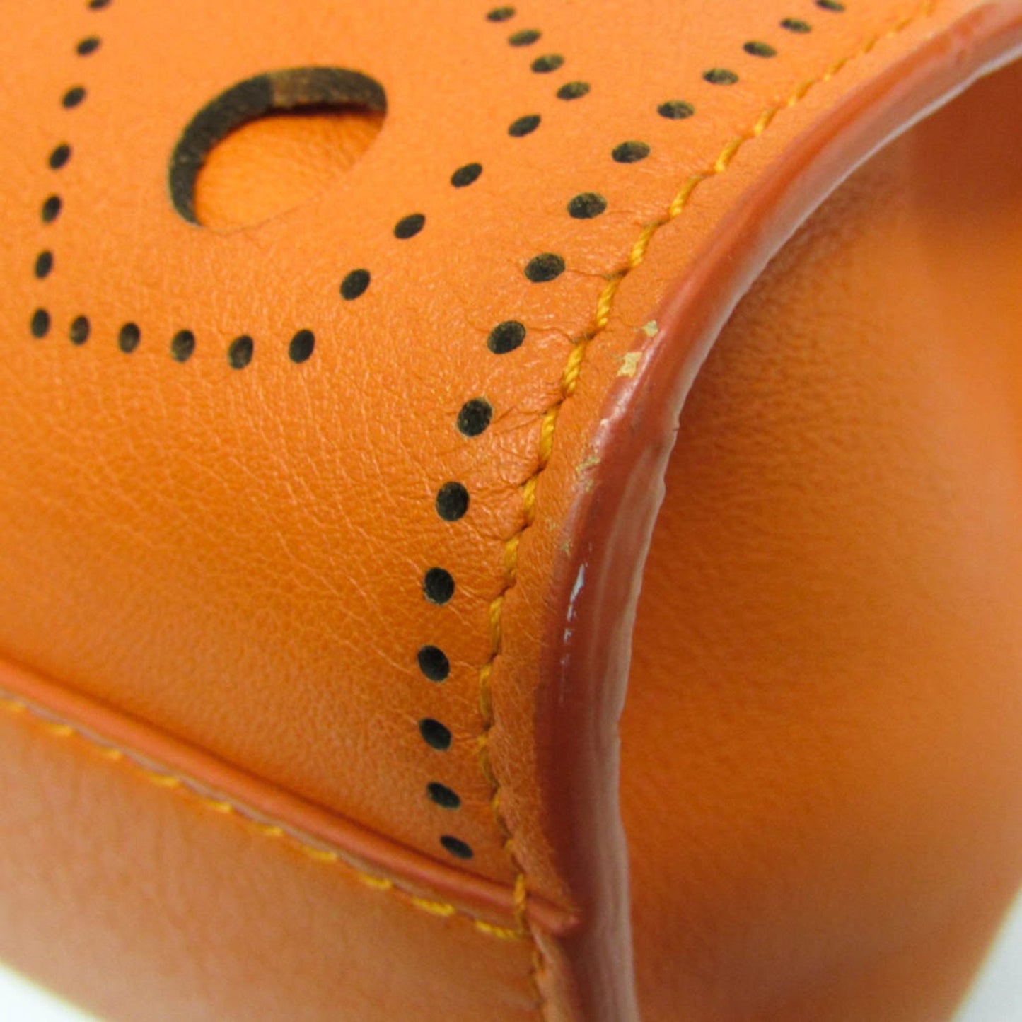 Balenciaga Orange Leather Blackout City
