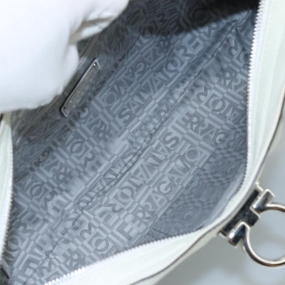Salvatore Ferragamo White Leather Gancini