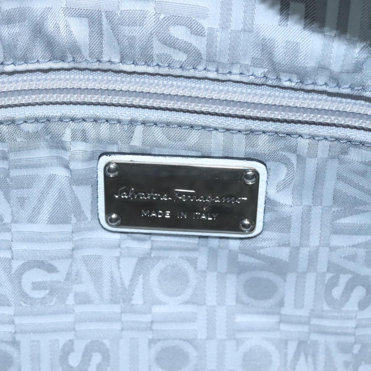 Salvatore Ferragamo White Leather Gancini