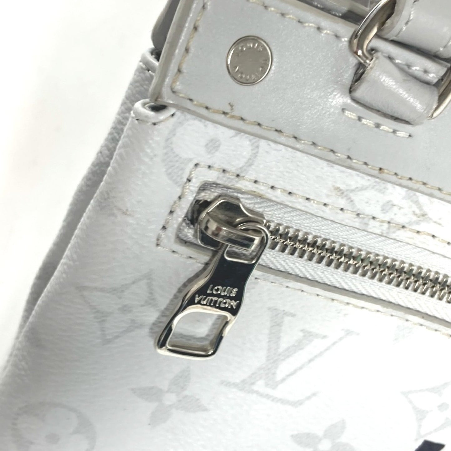 Louis Vuitton White Canvas Handbag