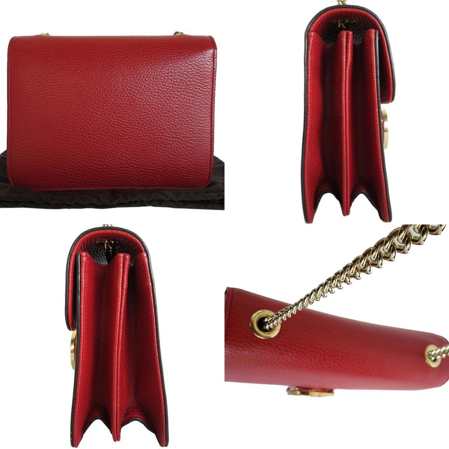 Gucci Red Leather Interlocking G