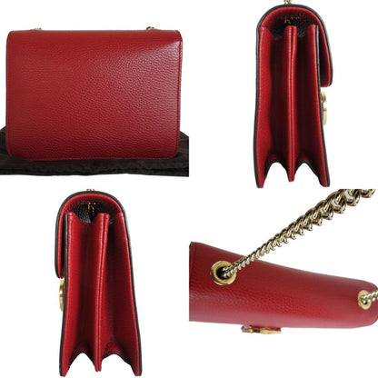 Gucci Red Leather Interlocking G