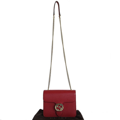 Gucci Red Leather Interlocking G