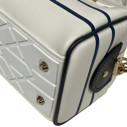 Dior White Leather Bowling