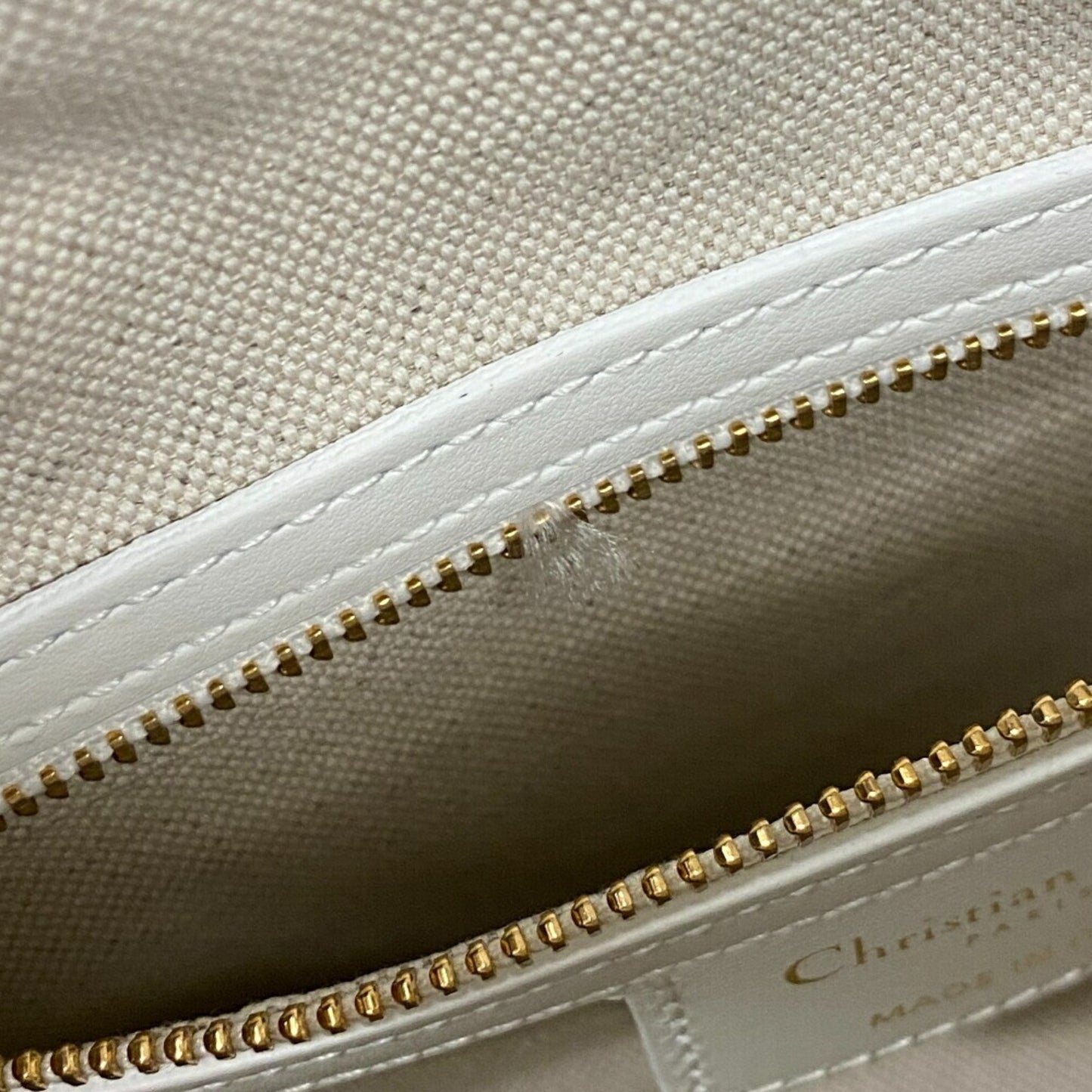 Dior White Leather Bowling
