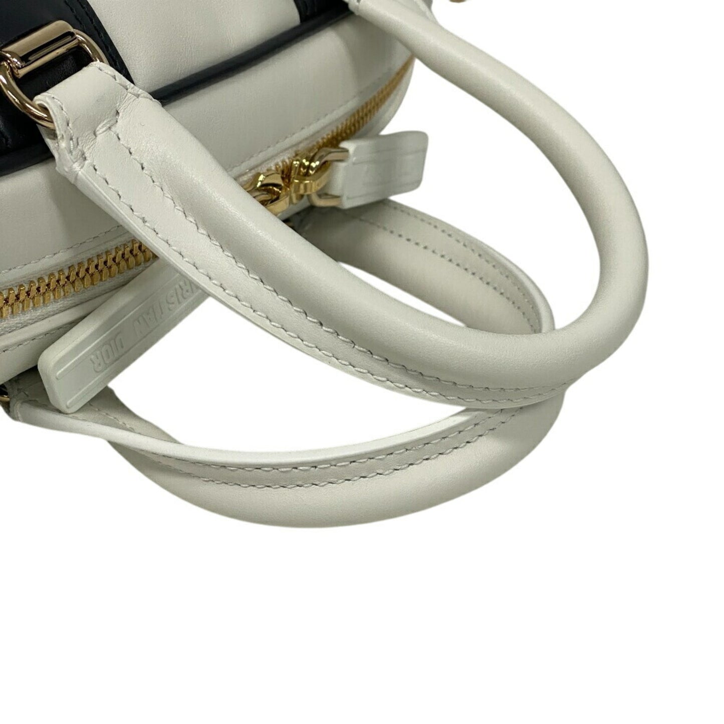 Dior White Leather Bowling