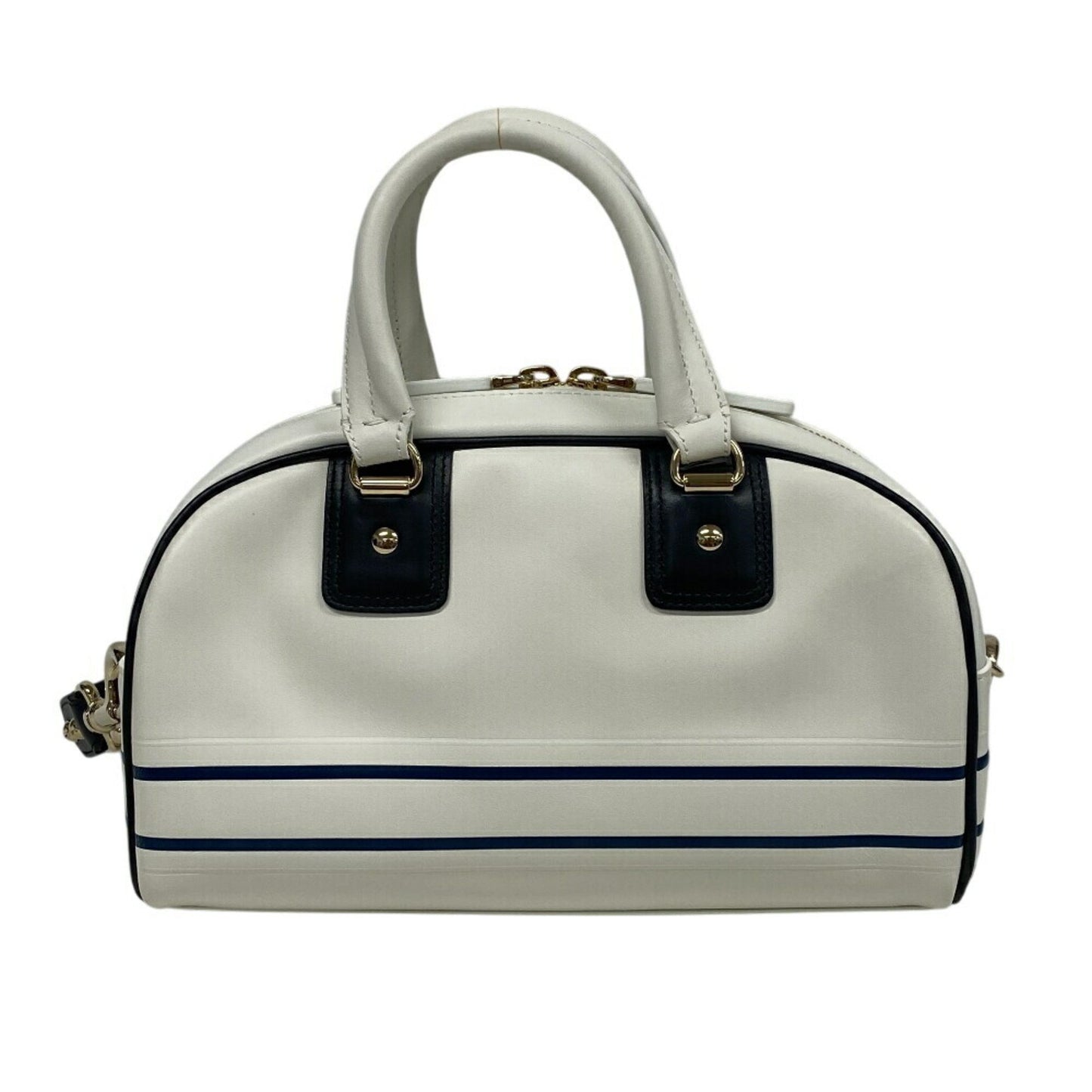Dior White Leather Bowling
