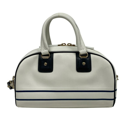 Dior White Leather Bowling