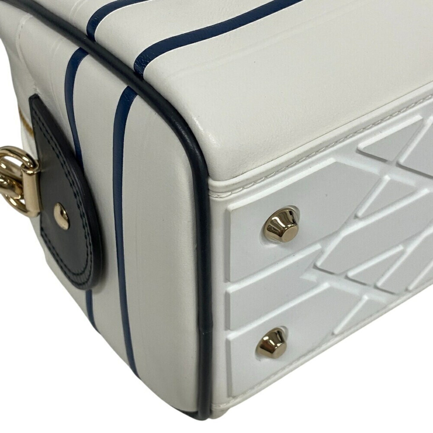 Dior White Leather Bowling