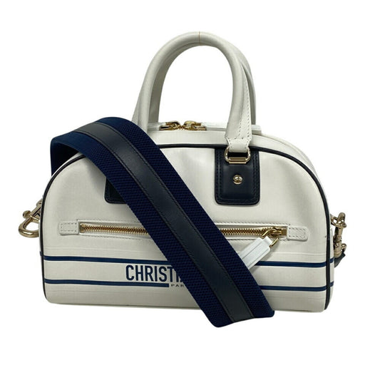 Dior White Leather Bowling