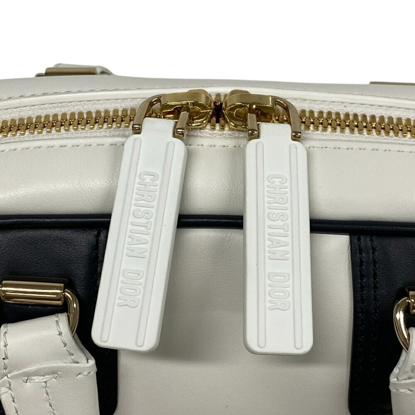 Dior White Leather Bowling