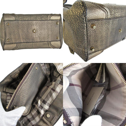 Burberry Gold Leather Canterbury