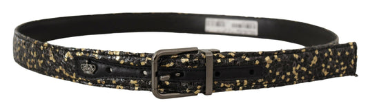 Dolce & Gabbana Elegant Italian Leather Belt With Crown Detail