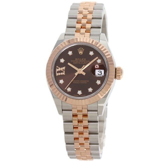Rolex Brown Rose Gold Lady Datejust