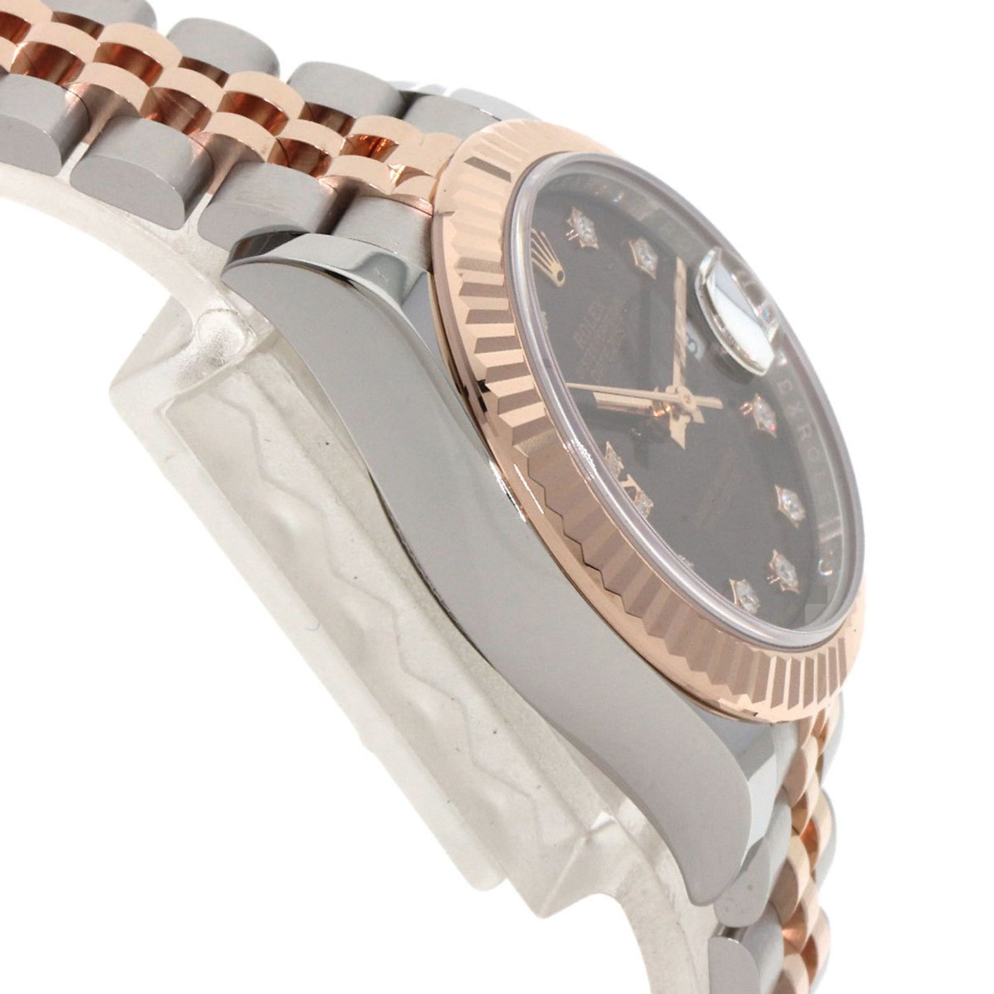 Rolex Brown Rose Gold Lady Datejust