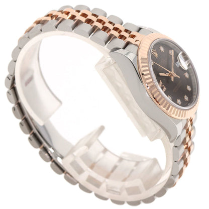 Rolex Brown Rose Gold Lady Datejust