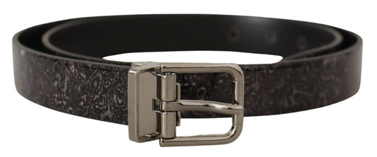 Dolce & Gabbana Sleek Grosgrain Leather Belt With Metal Buckle