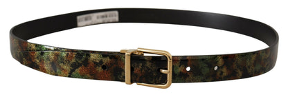 Dolce & Gabbana Elegant Leather Belt With Bronze Buckle