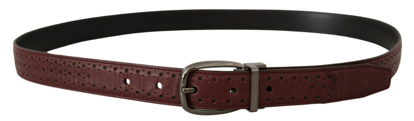 Dolce & Gabbana Elegant Leather Belt With Metal Buckle