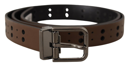 Dolce & Gabbana Elegant Leather Belt With Metal Buckle