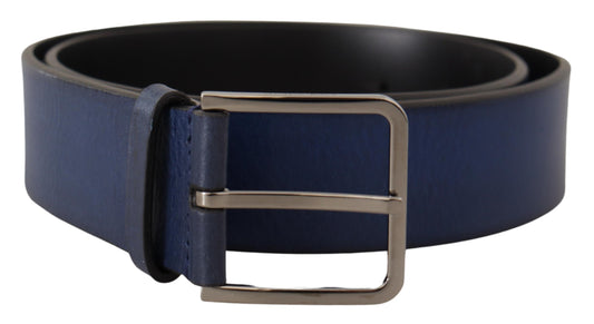 Dolce & Gabbana Elegant Italian Leather Belt In Blue
