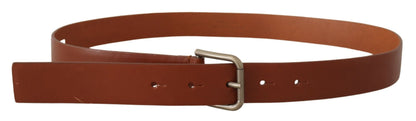 Dolce & Gabbana Elegant Leather Belt With Metal Buckle