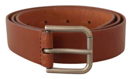 Dolce & Gabbana Elegant Leather Belt With Metal Buckle