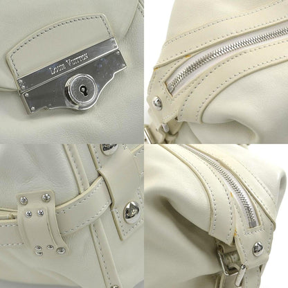 Louis Vuitton White Leather Boston