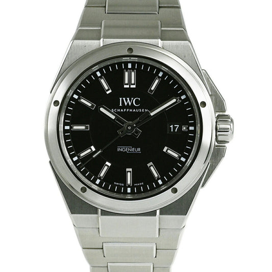 Iwc Schaffhausen Black Steel Watch