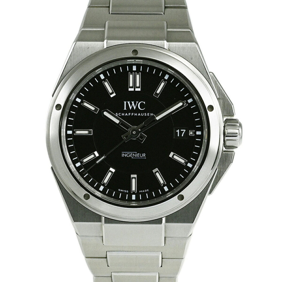 Iwc Schaffhausen Black Steel Watch