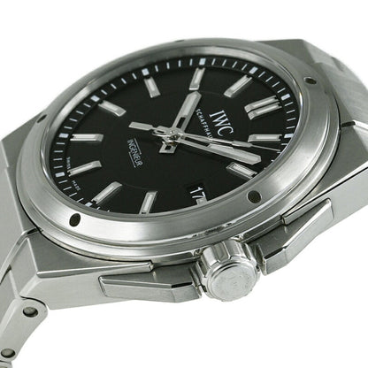 Iwc Schaffhausen Black Steel Watch