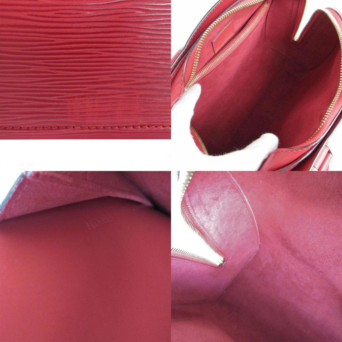 Louis Vuitton Red Leather Pont Neuf